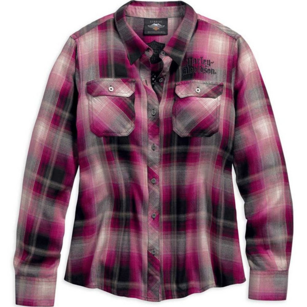Harley-Davidson® Women's Genuine Laced Plaid Shirt - 96303-19VW